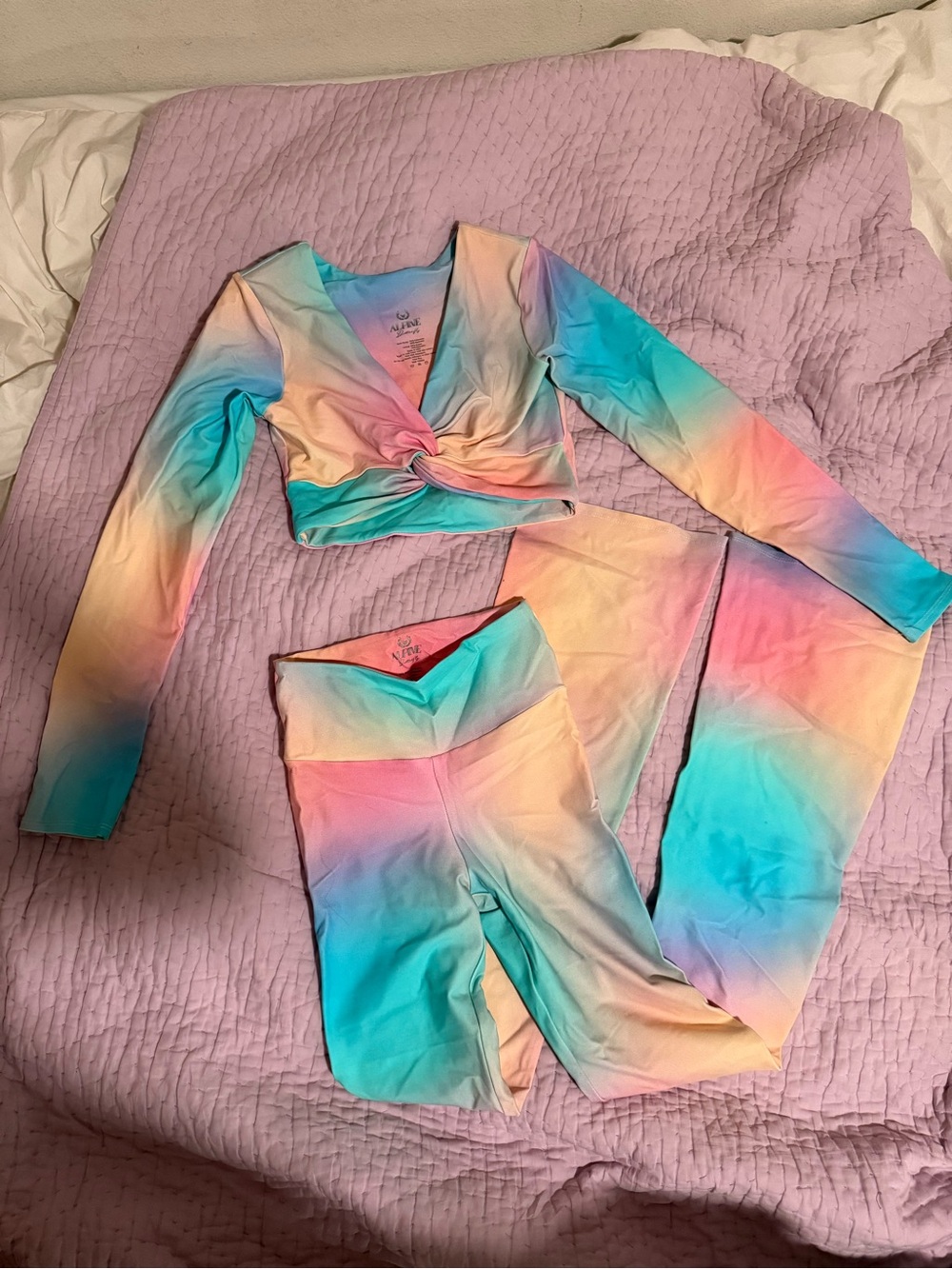 Alpine Butterfly Pastel Ombre 2 Piece Legging Set